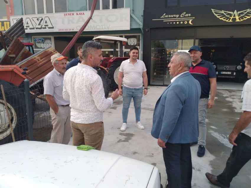 Zeybek başkan’dan iş yerleri zarar gören esnafa ziyaret