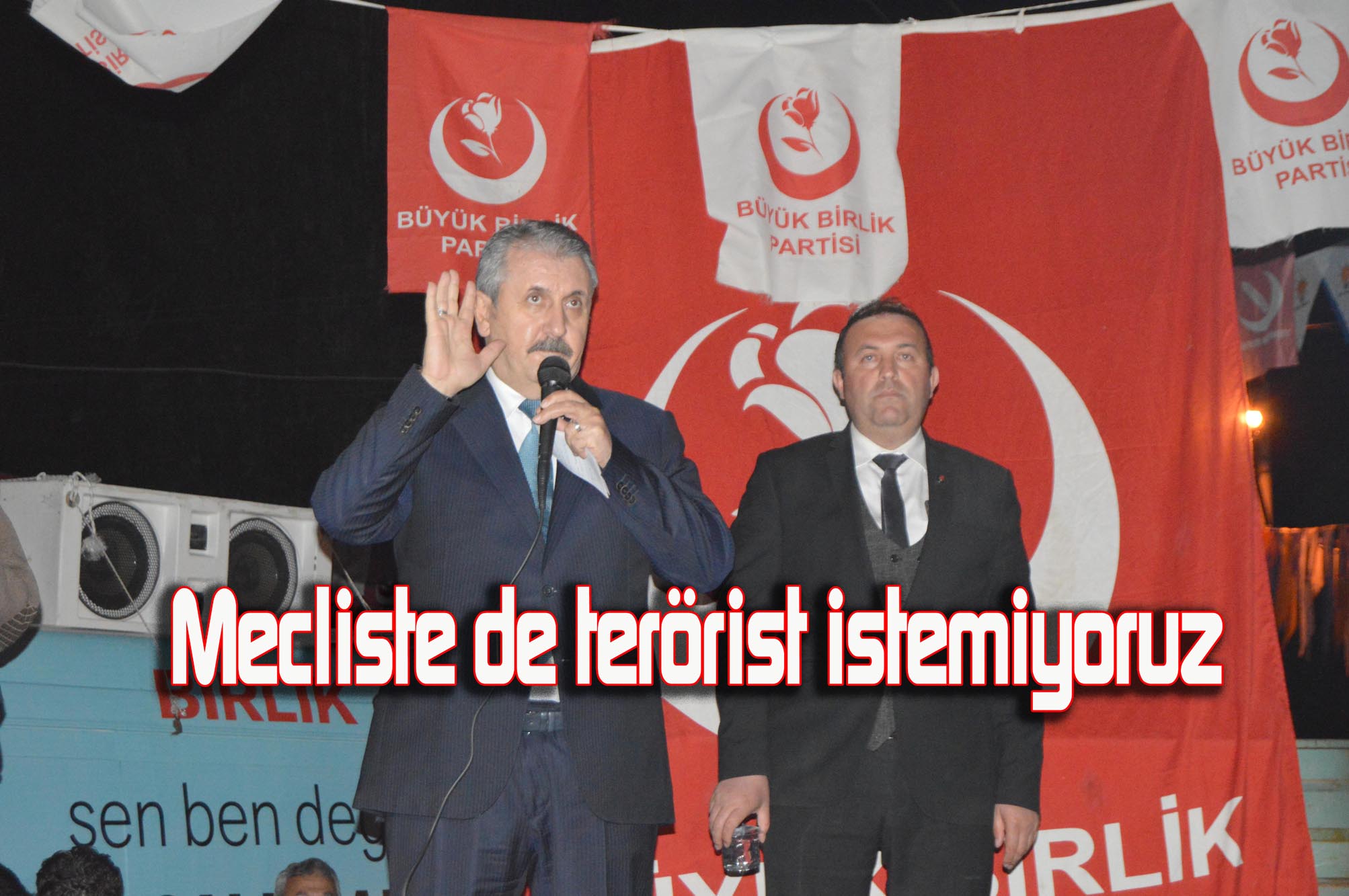 Destici Güney'de miting düzenledi