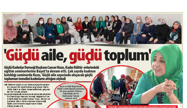 'Güçlü aile, güçlü toplum'