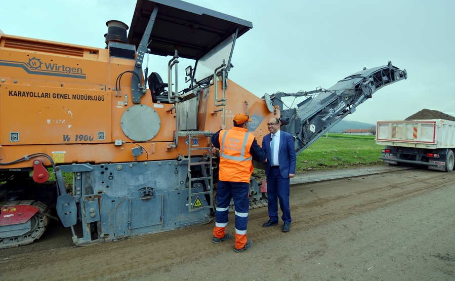 TOKİ bölgesi yol yapım çalışmaları başladı