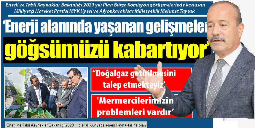 Taytak, 2023 bütçe görüşmelerinde konuştu