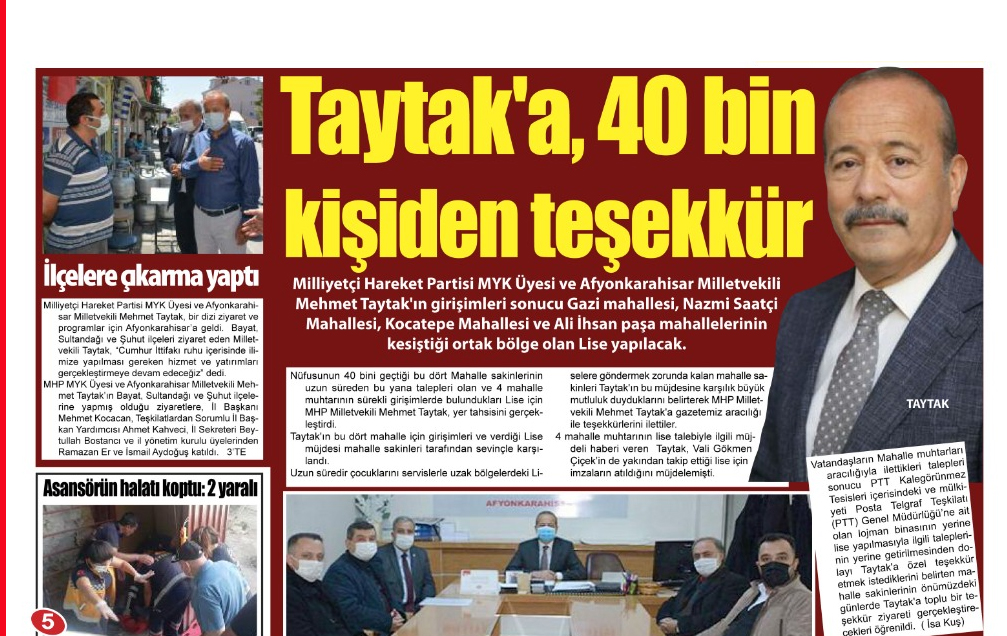 Taytak'a 40 bin kişiden teşekkür