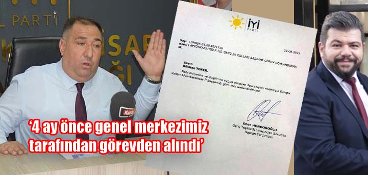 Mısırlıoğlu; Bu kişi istifa etmedi, görevden alındı